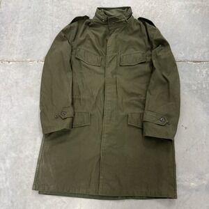 Vintage 1989 Seyntex Belgian Military Field Coat Olive Drab Parka Mens Medium